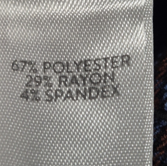 NWT J.Jill Black Multicolor Brushed Stretch Twill Pants...Size:18Tall - Picture 11 of 11